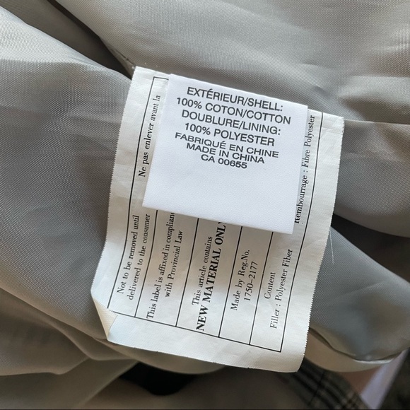 Smart Set XS grey plaid trench coat preppy tweed prepcore regencycore coquette - Picture 11 of 11